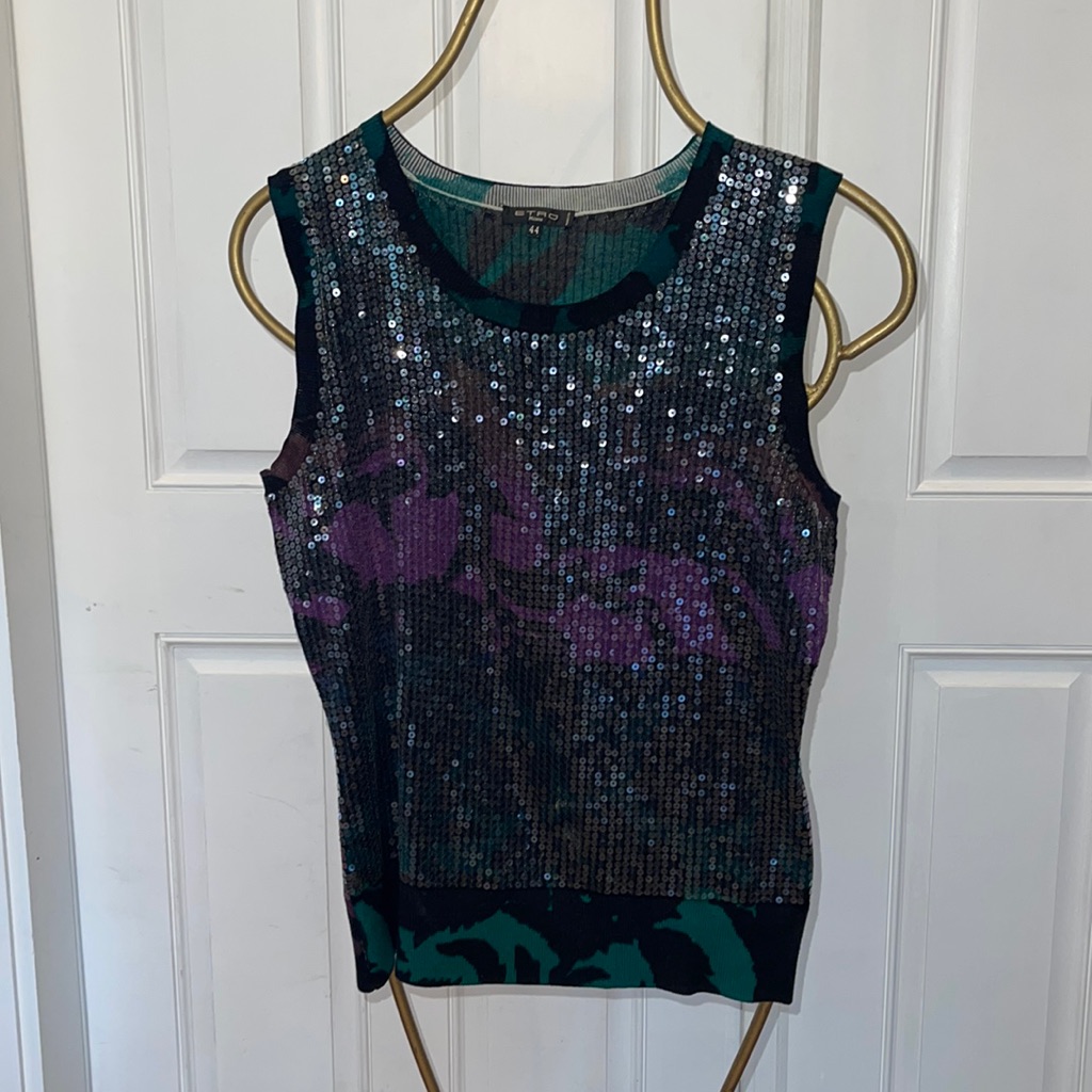 Etro Gorgeous Sequin Tank Top